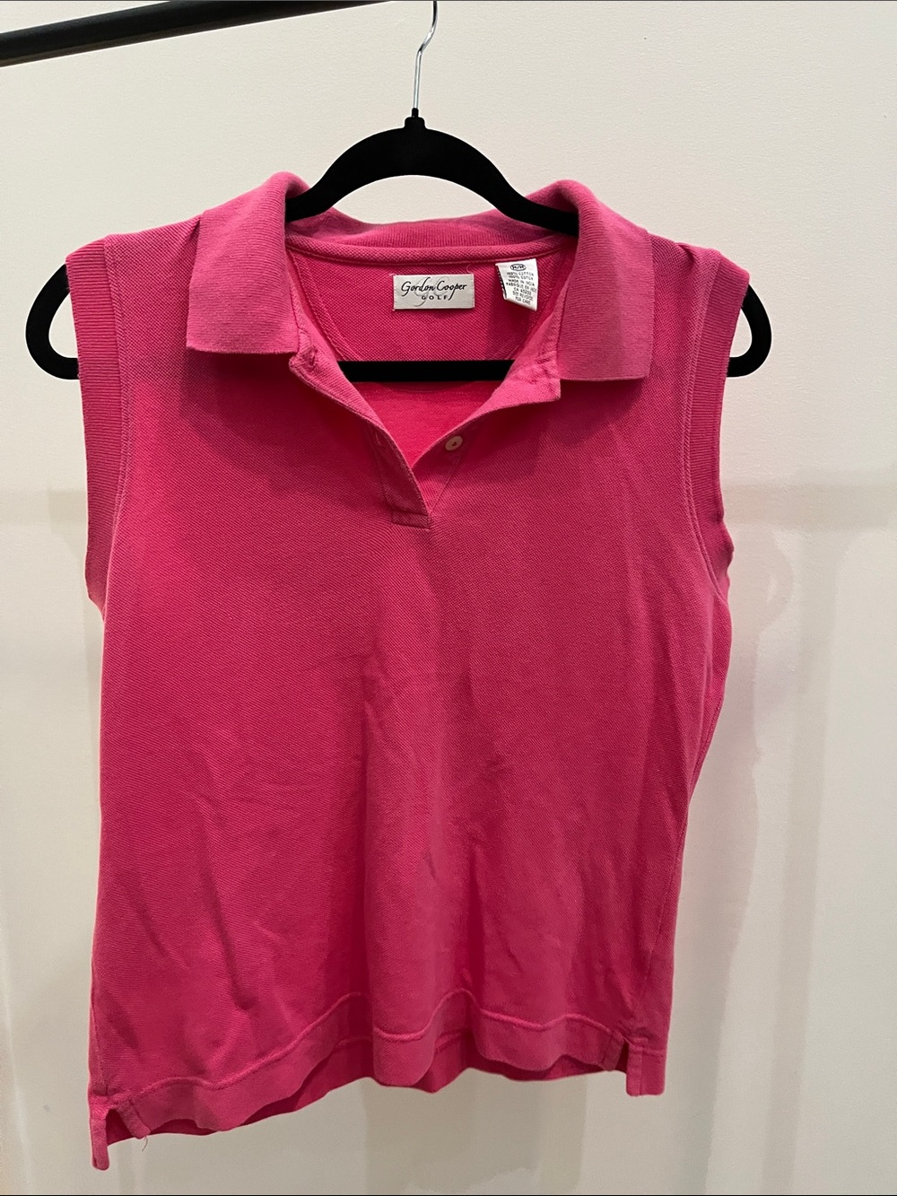 Women’s Sleeveless Golf Polo Top - Hot Pink size medium